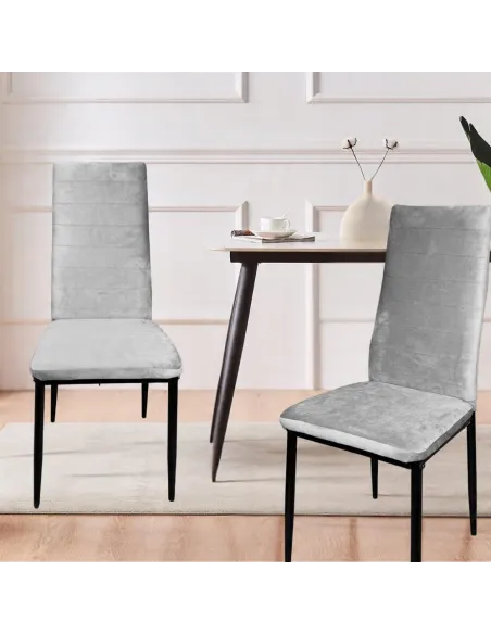 4x KRZESŁO SZARE TAPICEROWANE VELVET WELUR KRZESŁA SALON TRUSTRUP