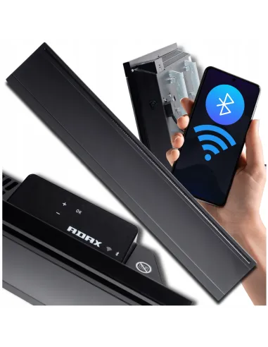 Szklany Grzejnik Konwektorowy Ścienny ADAX 1000W L Energooszczędny WiFi BT