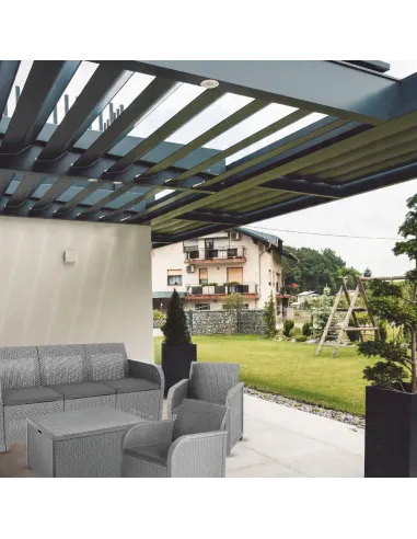 Allibert by Keter Sanremo dla 5 osób Meble Ogrodowe na Taras Balkon Szary