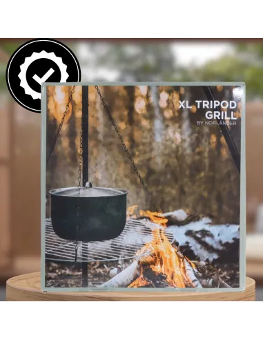 TRÓJNÓG Palenisko Duży GRILL Ogniskowy Ogrodowy Wiszący BBQ Ruszt 2w1