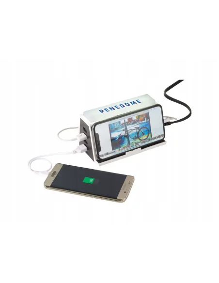 LAMPKA NOCNA LED + ŁADOWARKA INDUKCYJNA + 4x USB