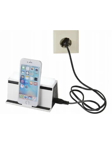 LAMPKA NOCNA LED + ŁADOWARKA INDUKCYJNA + 4x USB