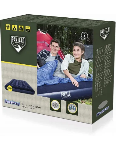 MATERAC DMUCHANY WELUROWY ŁÓŻKO BESTWAY 185x76cm