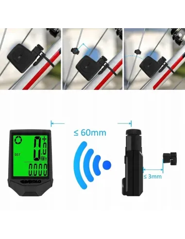 LICZNIK ROWEROWY Bezprzewodowy WYŚWIETLACZ LCD