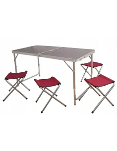 Stół STOLIK TURYSTYCZNY Składany Camping Kempingowy 120x60cm+ 4Stołki