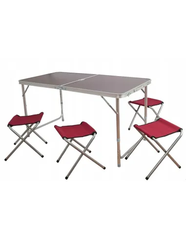 Stół STOLIK TURYSTYCZNY Składany Camping Kempingowy 120x60cm+ 4Stołki