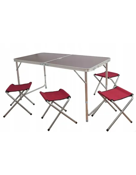 Stół STOLIK TURYSTYCZNY Składany Camping Kempingowy 120x60cm+ 4Stołki