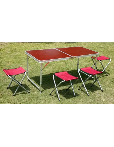 Stół STOLIK TURYSTYCZNY Składany Camping Kempingowy 120x60cm+ 4Stołki