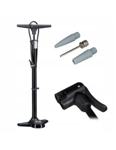 POMPKA ROWEROWA Z MANOMETREM NOŻNA SAMOCHODOWA MANOMETR 14bar Wąż 98cm