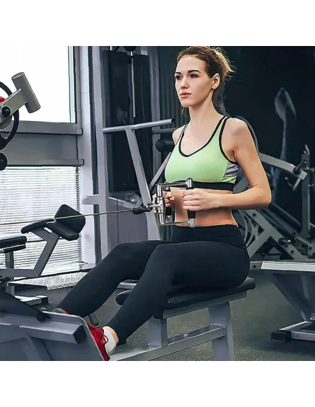 Podwójny Uchwyt do Wyciągu atlasu trójkątny podwójny ryflowany STAL triceps