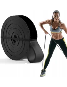 TAŚMA GUMA DO ĆWICZEŃ ROZCIĄGANIA OPOROWE Czarna 30-80kg Ultra Heavy