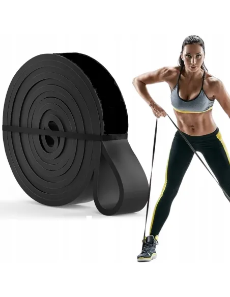 TAŚMA GUMA DO ĆWICZEŃ ROZCIĄGANIA OPOROWE Czarna 30-80kg Ultra Heavy