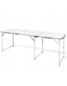 Duży Stół STOLIK TURYSTYCZNY Kempingowy Składany 180x60cm + 6xStołek 2