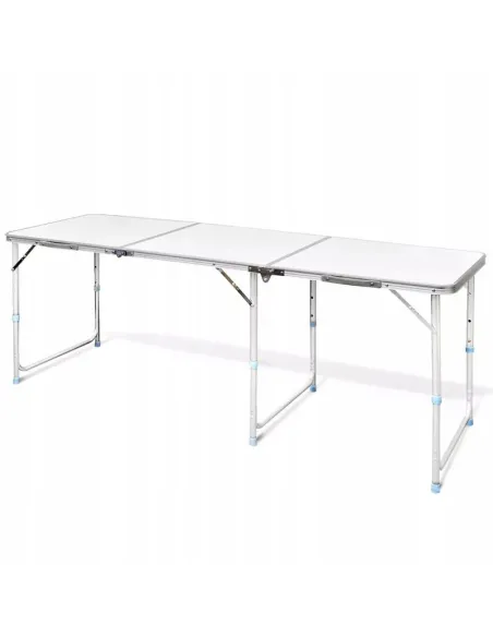 Duży Stół STOLIK TURYSTYCZNY Kempingowy Składany 180x60cm + 6xStołek