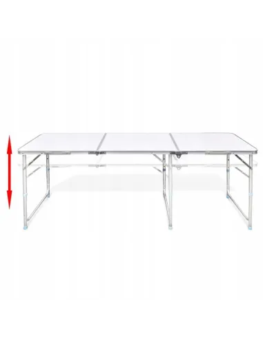 Duży Stół STOLIK TURYSTYCZNY Kempingowy Składany 180x60cm + 6xStołek
