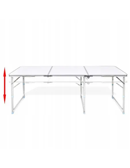 Duży Stół STOLIK TURYSTYCZNY Kempingowy Składany 180x60cm + 6xStołek