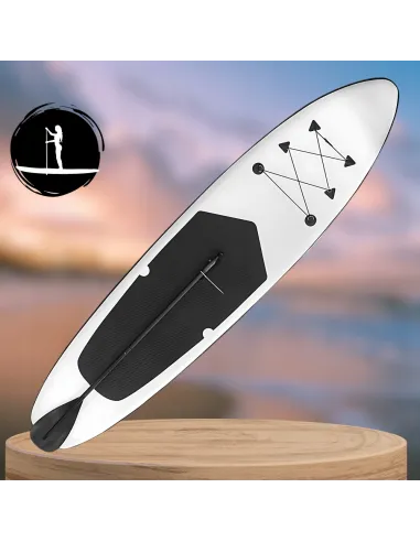 DESKA SUP 300cm Pompowana Wiosło Paddleboard ZESTAW Biało-Czarna