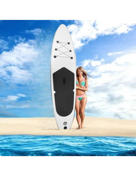 DESKA SUP 300cm Pompowana Wiosło Paddleboard ZESTAW Biało-Czarna