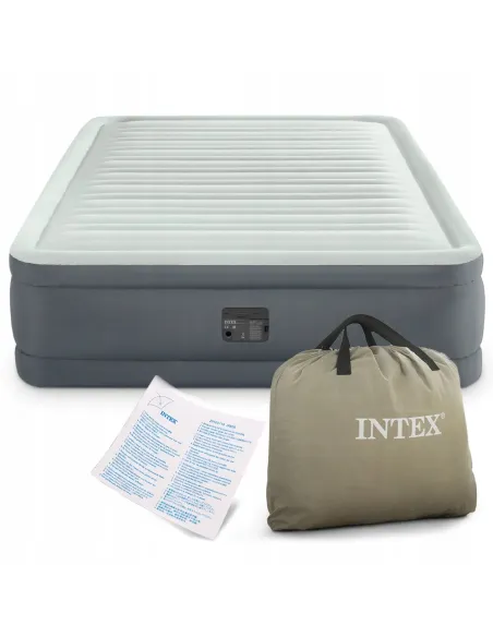 INTEX 64906 ND MATERAC WELUROWY POMPKĄ 203x152x46cm