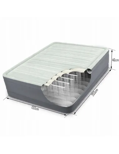 INTEX 64906 ND MATERAC WELUROWY POMPKĄ 203x152x46cm