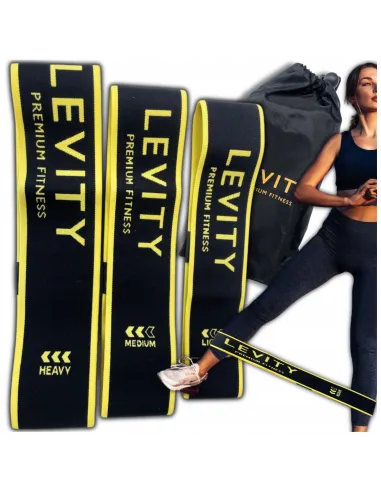 ZESTAW 3 GUM DO ĆWICZEŃ LEVITY BAND GUMY MATERIAŁOWE MOCNE TAŚMY FITNESS