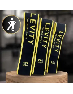 ZESTAW 3 GUM DO ĆWICZEŃ LEVITY BAND GUMY MATERIAŁOWE MOCNE TAŚMY FITNESS 2