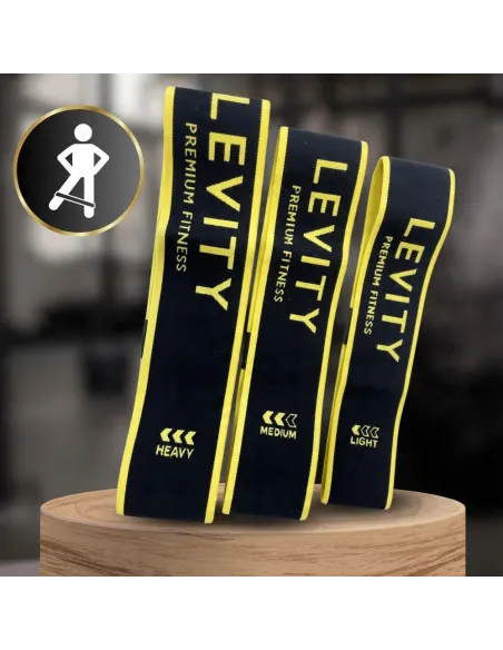 ZESTAW 3 GUM DO ĆWICZEŃ LEVITY BAND GUMY MATERIAŁOWE MOCNE TAŚMY FITNESS