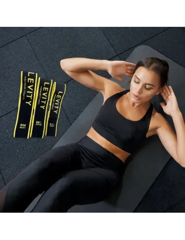 ZESTAW 3 GUM DO ĆWICZEŃ LEVITY BAND GUMY MATERIAŁOWE MOCNE TAŚMY FITNESS