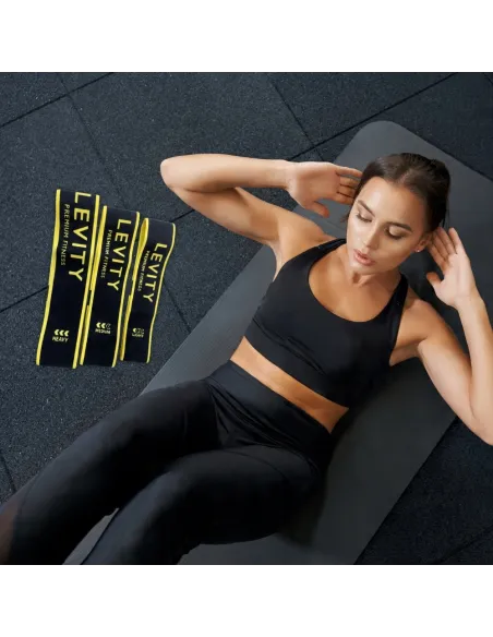 ZESTAW 3 GUM DO ĆWICZEŃ LEVITY BAND GUMY MATERIAŁOWE MOCNE TAŚMY FITNESS