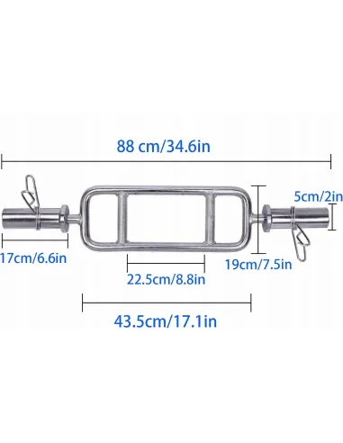 KRATOWNICA GRYF OLIMPIJSKI Do TRICEPSU 50mm 320kg LEVITY + Zaciski
