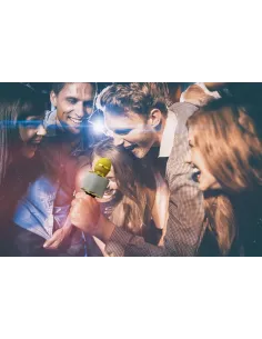 Złoty MIKROFON BEZPRZEWODOWY KARAOKE - BLUETOOTH GŁOŚNIK 2