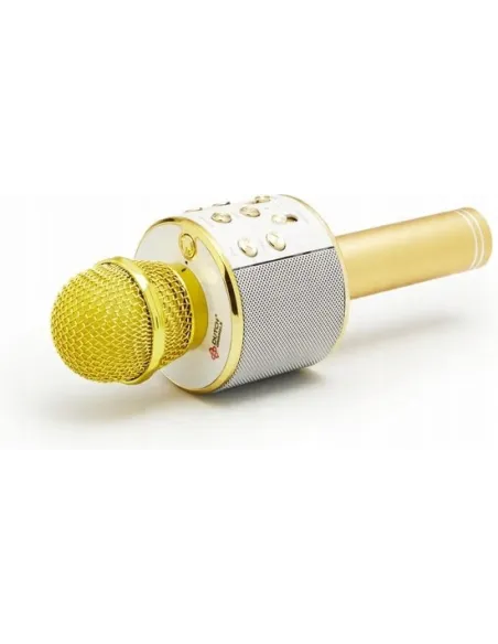 Złoty MIKROFON BEZPRZEWODOWY KARAOKE - BLUETOOTH GŁOŚNIK
