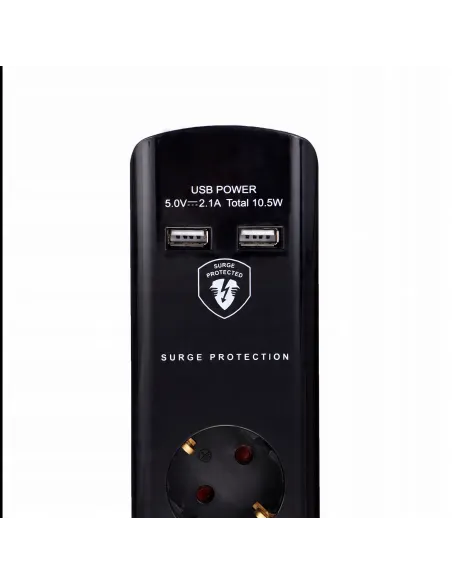 Przedłużacz Zasilacz LISTWA PRZECIWPRZEPIĘCIOWA 4 gniazda 2X USB 3680W