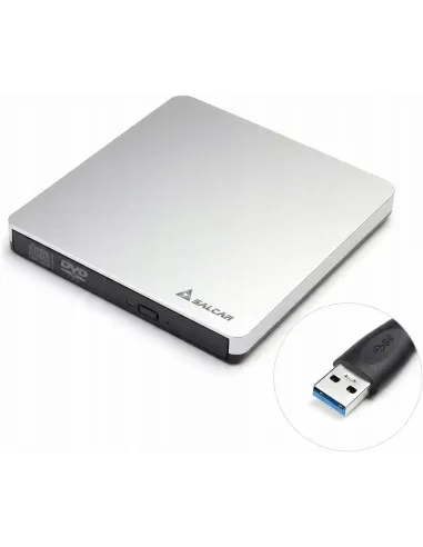 Zewnętrzny Przenośny Napęd DVD CD USB 3.0 Nagrywarka SLIM SALCAR ECD308