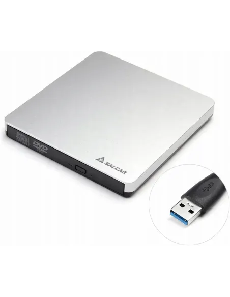 Zewnętrzny Przenośny Napęd DVD CD USB 3.0 Nagrywarka SLIM SALCAR ECD308