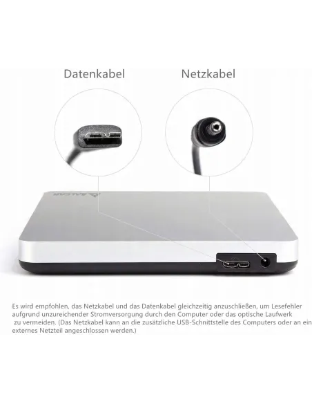 Zewnętrzny Przenośny Napęd DVD CD USB 3.0 Nagrywarka SLIM SALCAR ECD308