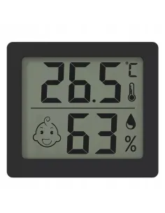 STACJA POGODY Termometr Higrometr Kalendarz CZARNA 5w1