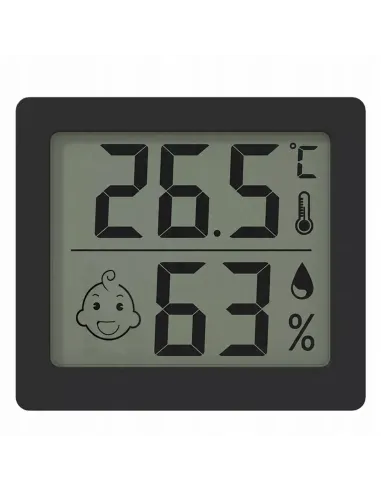 STACJA POGODY Termometr Higrometr Kalendarz CZARNA 5w1