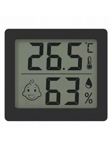 STACJA POGODY Termometr Higrometr Kalendarz CZARNA 5w1
