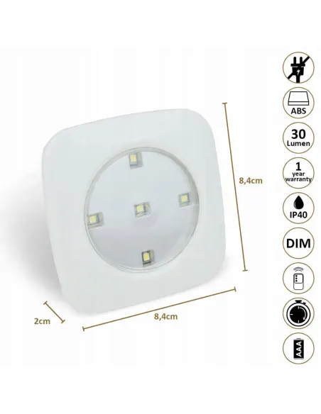 5x LAMPKA lampa BEZPRZEWODOWA LED na baterie PILOT