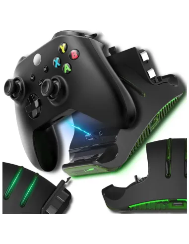 PODWÓJNA STACJA DOKUJĄCA DO PADÓW DO XBOX SERIES X ONE S CZARNA +2x BATERIA