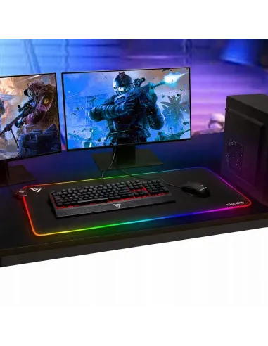 PODKŁADKA POD MYSZKĘ RGB LED GAMINGOWA XXL 80x40cm