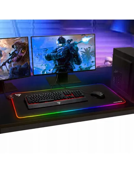 PODKŁADKA POD MYSZKĘ RGB LED GAMINGOWA XXL 80x40cm