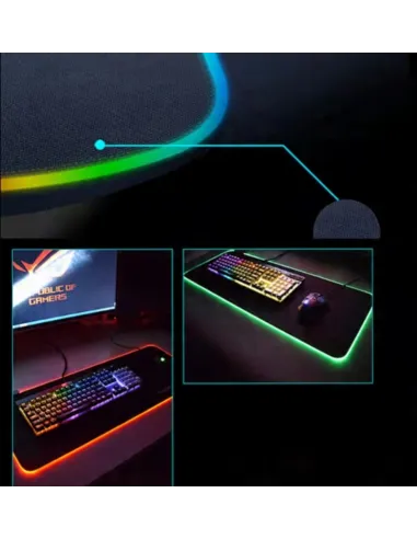 PODKŁADKA POD MYSZKĘ RGB LED GAMINGOWA XXL 80x40cm