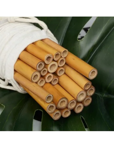 Słomki BAMBUSOWE Wielorazowe 24szt EKO Zero Waste