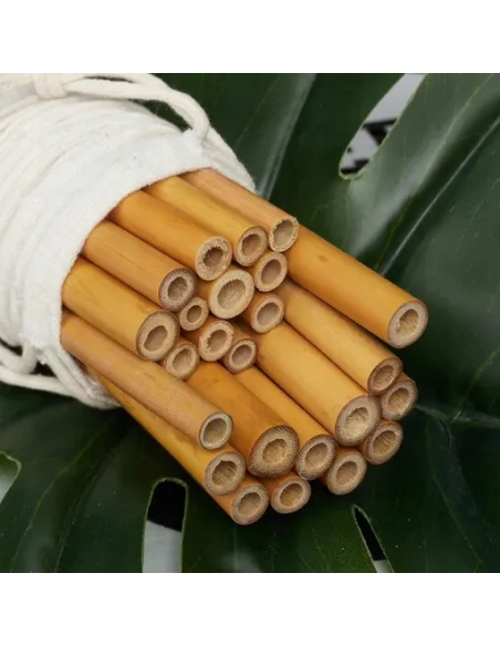 Słomki BAMBUSOWE Wielorazowe 24szt EKO Zero Waste