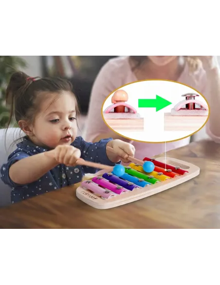 Drewniana kostka EDUKACYJNA SORTER KLOCKI Cymbałki