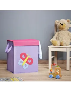 Kosz na Zabawki MOTYLEK Zamykany DUŻY POJEMNIK XXL DLA DZIECKA 2
