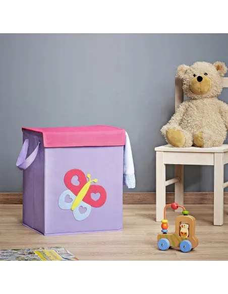Kosz na Zabawki MOTYLEK Zamykany DUŻY POJEMNIK XXL DLA DZIECKA