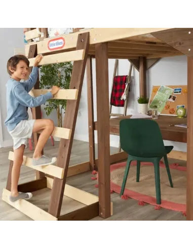ŁÓŻKO Drewniane Piętrowe ANTRESOLA z Biurkiem Drabinka Little Tikes
